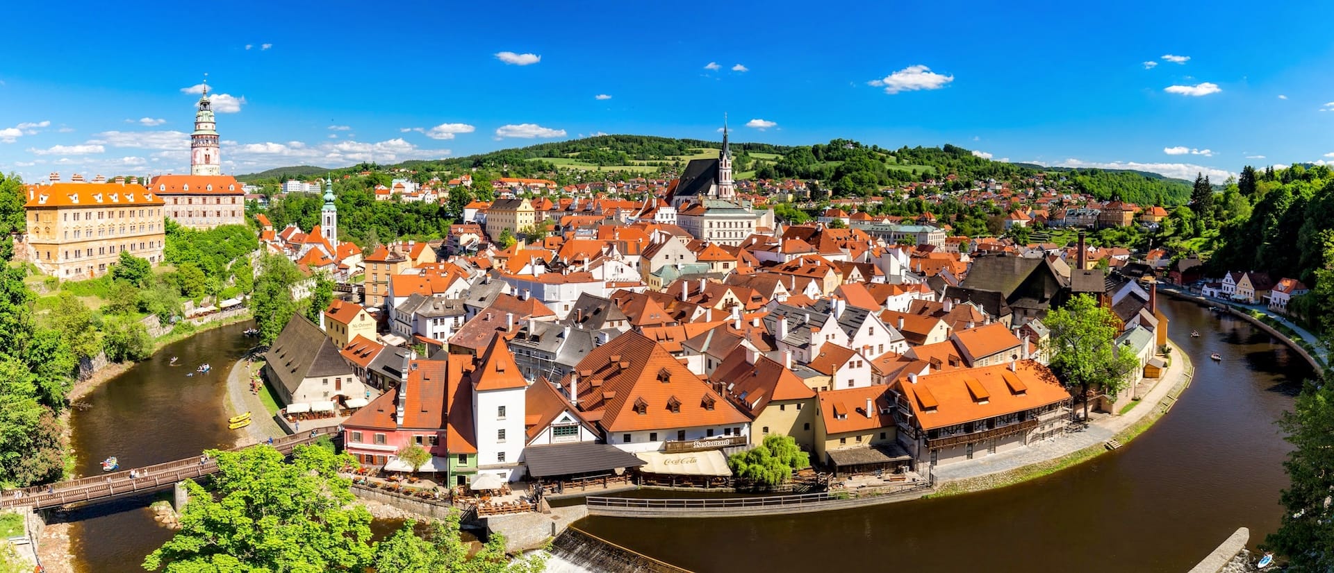 cesky-krumlov-old-town-castle-panorama Panoramic view of Český Krumlov's medieval old town, castle, and the Vltava River in South Bohemia